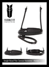STRAIGHT PLAIN RAISED CAVESSON CONVERTER - HAVANA NOSEBAND - Flexible Fit Equestrian LLC