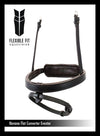 STRAIGHT FLAT PLAIN CAVESSON CONVERTER - HAVANA NOSEBAND - Flexible Fit Equestrian LLC