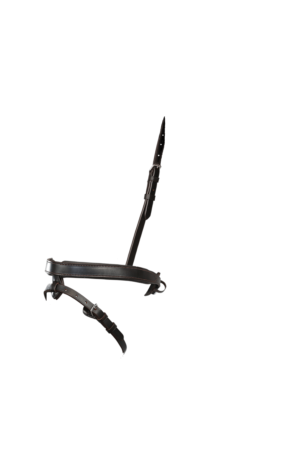 STRAIGHT FLAT PLAIN CAVESSON CONVERTER - HAVANA NOSEBAND - Flexible Fit Equestrian LLC