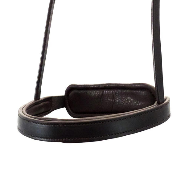 Straight Flat Plain Converter Cavesson - Havana Gel Noseband