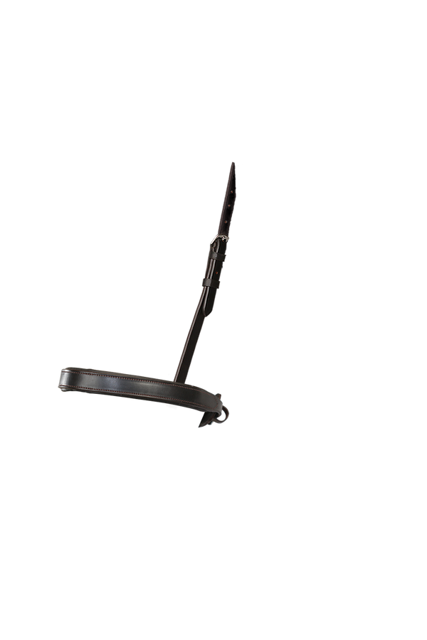 Straight Flat Plain Converter Cavesson - Havana Gel Noseband