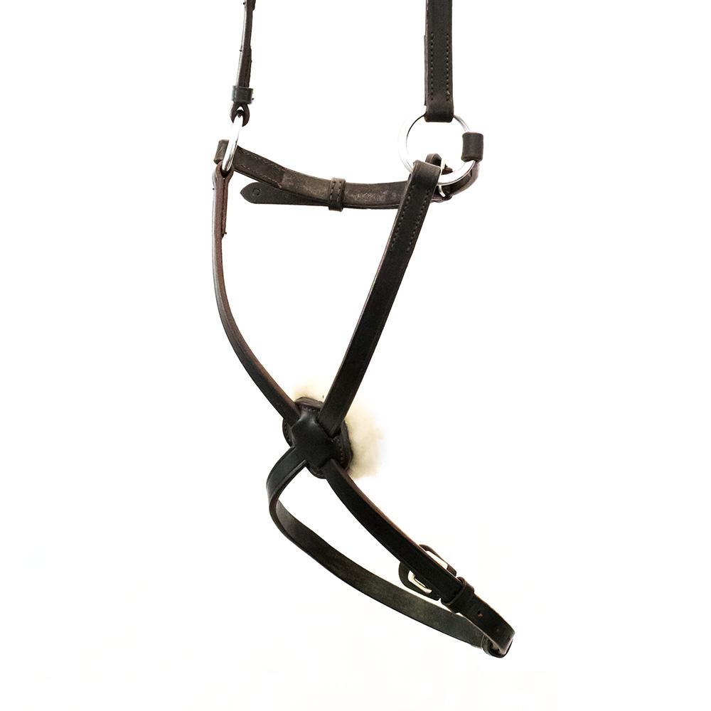 FIGURE 8 WITH SHEEPSKIN- HAVANA NOSEBAND - Flexible Fit Equestrian LLC