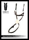 FIGURE 8 WITH SHEEPSKIN- HAVANA NOSEBAND - Flexible Fit Equestrian LLC