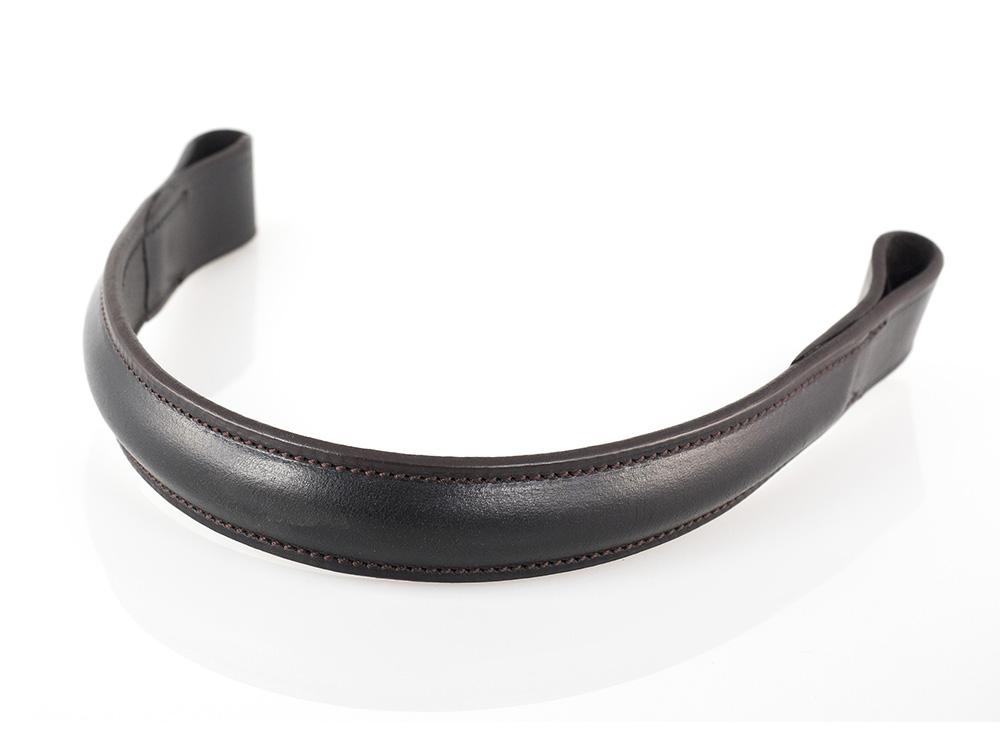 PLAIN RAISED - HAVANA BROWBAND - Flexible Fit Equestrian LLC
