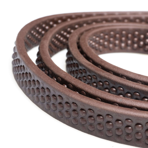 Havana bio grip reins with English leather ends — non-slip coated webbing
