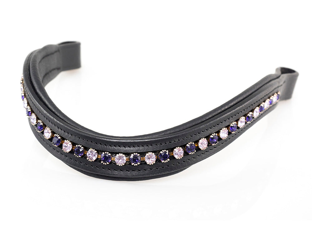 PURPLE & LILAC CRYSTAL MID THIN WAVE - BLACK BROWBAND