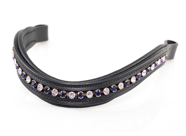 PURPLE & LILAC CRYSTAL MID THIN WAVE - BLACK BROWBAND