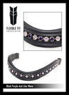 PURPLE & LILAC CRYSTAL MID THIN WAVE - BLACK BROWBAND