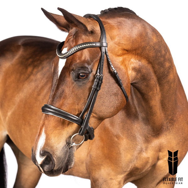 Clear Mid Wave Gel Browband - Black